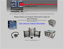 Tablet Screenshot of acpowerdistribution.com